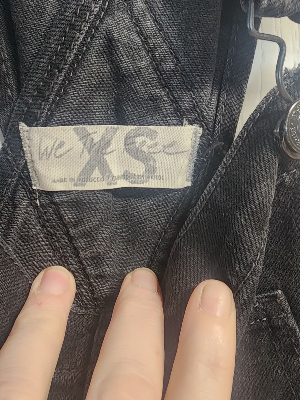 Free People Black Denim Women's Overalls